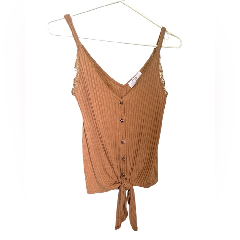 MOD On Trend Rust Brown Tank in Size Small